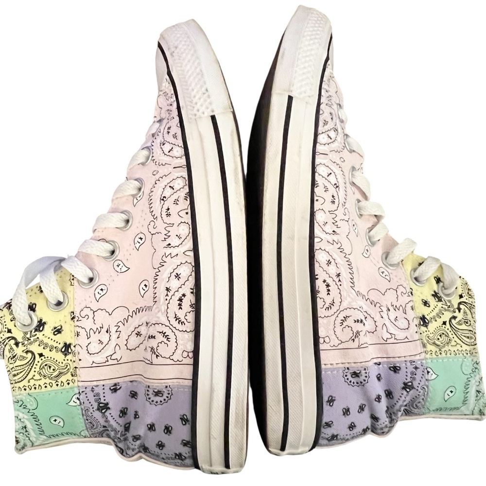Converse Chuck Taylor All Star High-Top Pastel Bandana Sneaker Womens Paisley - Picture 2 of 13